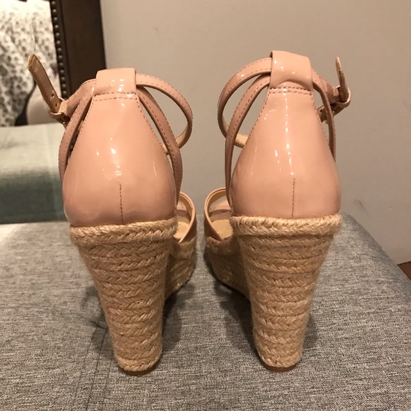 NWOT Nine West Nude Wedges - Picture 3 of 7